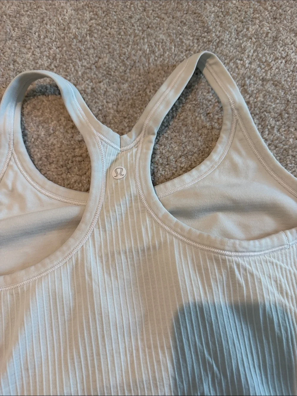 lululemon athletica Ribbed Racerback Tank - Cream/Off-White